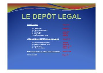 LE DEPOT LEGAL