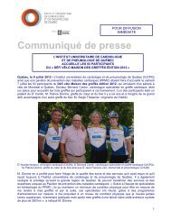 Défi vélo Maison des greffés édition 2012 - Institut universitaire de ...