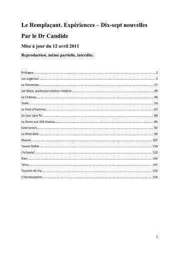 LR - Expériences. Avril 2011. - La libre expression du doc