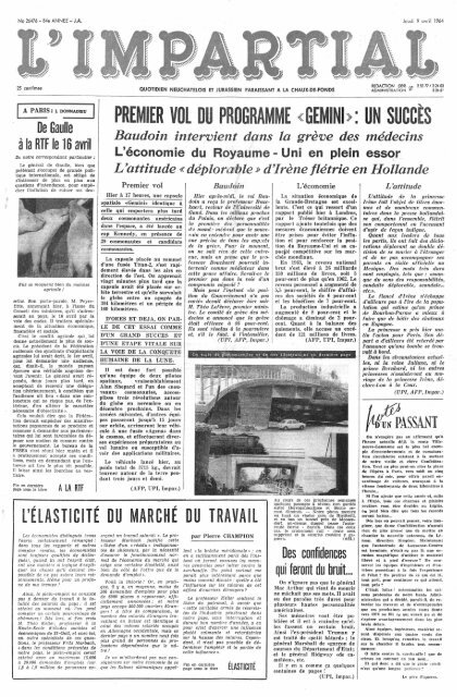 1 - Archives historiques | L'Express | L'Impartial