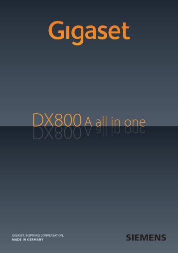 Gigaset DX800A all in one - Siemens Telefonanlagen