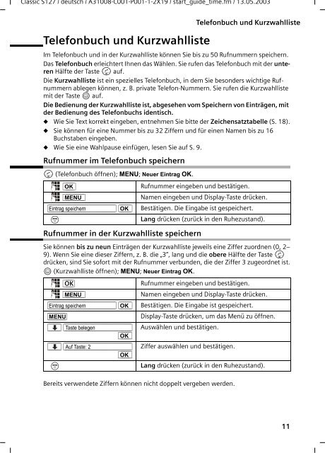 Mobilteil Classic S127 Combiné Classic S127 Portatile Classic ...