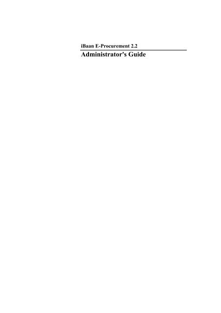 Administrator's Guide - Baan Implementation Help, Consulting and ...