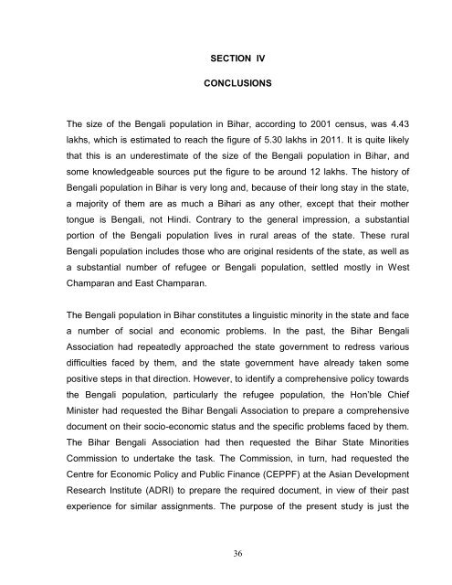 Bengali Report - Bengalee Association Bihar