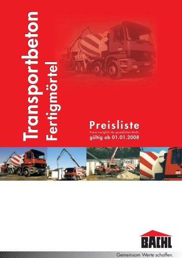 Preisliste - Karl Bachl GmbH & Co KG