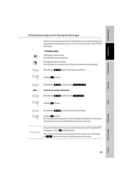 Sinus 45 P Telefon - Bedienungsanleitungen