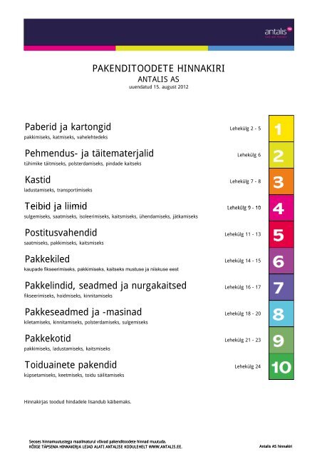 Pakenditoodete hinnakiri 15 august 2012 UUS.xlsx