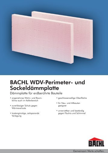 BACHL WDV-Perimeter- und Sockeldämmplatte