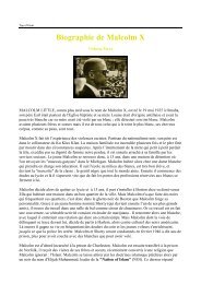 Biographie de Malcolm X - Lycée Chateaubriand de Rome.