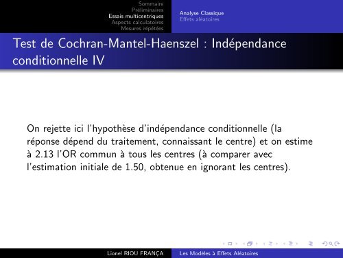 Les Modèles à Effets Aléatoires - Christophe Genolini