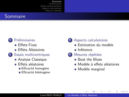 Les Modèles à Effets Aléatoires - Christophe Genolini