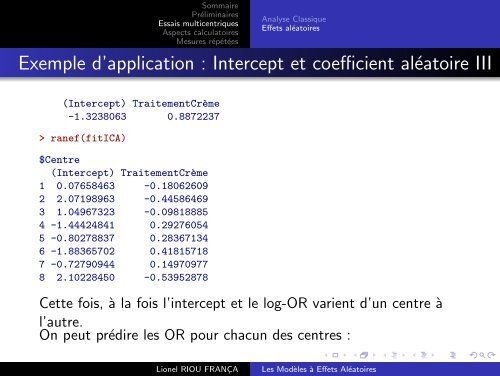 Les Modèles à Effets Aléatoires - Christophe Genolini