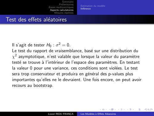 Les Modèles à Effets Aléatoires - Christophe Genolini