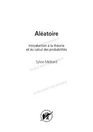 Aléatoire - Catalogue des Cours - Ecole Polytechnique