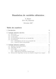 Simulation de variables aléatoires, S. Robin (1997) - AgroParisTech
