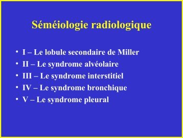Séméiologie radiologique - Free