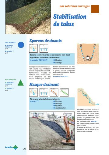 Stabilisation de talus - Terageos