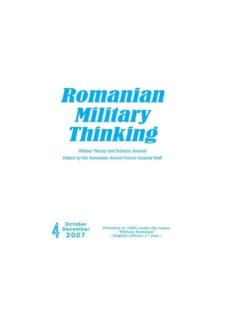 Romanian Military Thinking