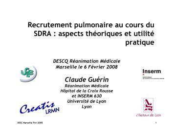 Recrutement respiratoire - Réanimation médicale