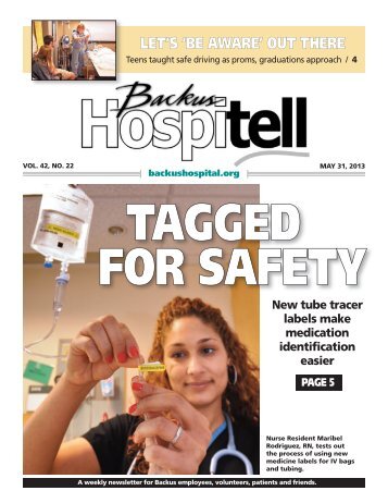 LET'S 'BE AWARE' OUT THERE - The William W. Backus Hospital