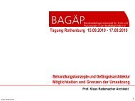 Behandlungskonzepte und Gefängnisarchitektur - Bagaep.de