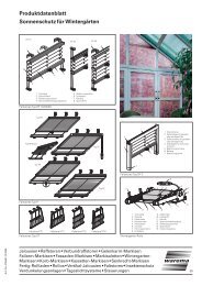 Sonnenschutz für Wintergärten Produktdatenblatt - Balkon-Zaun.de