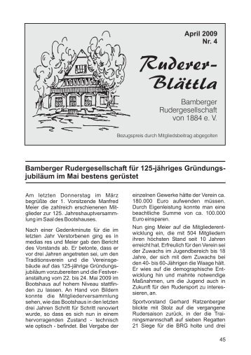 Ruderer-Blättla Nr. 4 - Bamberger Rudergesellschaft von 1884 e.V.