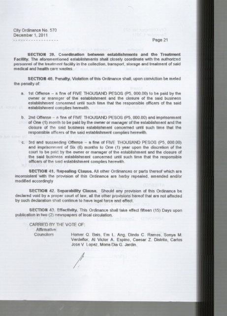 City Ordinance No. 570 - Bacolod City