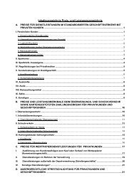 Preise Fur Dienstleistungen Im Standardisierten Geschaftsverkehr