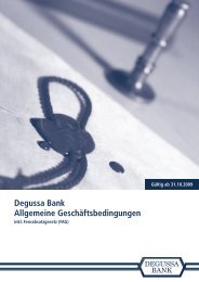 Degussa Bank Allgemeine Geschäftsbedingungen - bei der ...