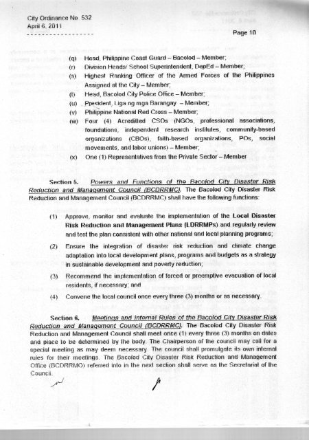 City Ordinance No. 532 - Bacolod City