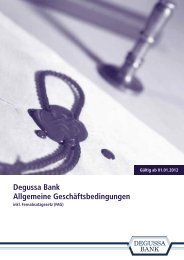 Degussa Bank Allgemeine Geschäftsbedingungen - bei der ...