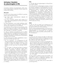 Activateur tissulaire du plasminogène (t-PA)