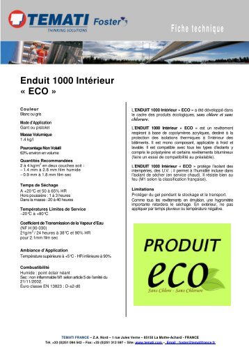 Enduit 1000 Intérieur « ECO - Temati