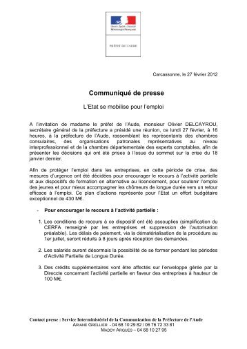 Voir ou télécharger le communiqué de presse à ce sujet.