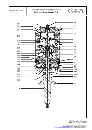 Actionneur R_A/ Actuator R_A - ExtraNet - GEA Tuchenhagen