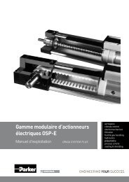 Gamme modulaire d'actionneurs électriques OSP-E - parker-origa.com