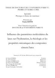 Influence des paramètres moléculaires du latex sur l ... - Pastel