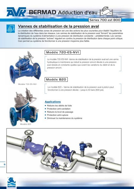 AVK BERMAD Adduction d'eau