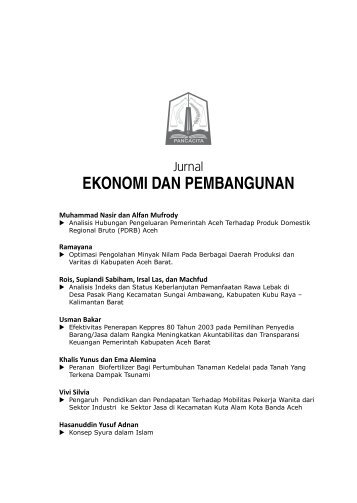 EKONOMI DAN PEMBANGUNAN - BAPPEDA Aceh - Pemerintah ...