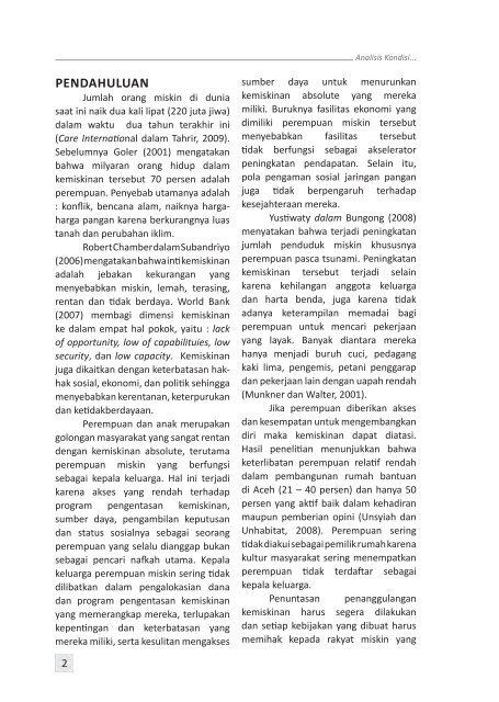 Analisis Kondisi Sosial Ekonomi dan Jaring ... - BAPPEDA Aceh