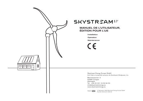 SONK Inverseur d'énergie éolienne, facilite l'installation et la