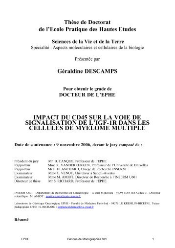 Thèse Géraldine Descamps - EPHE