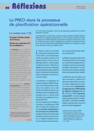 La PREO dans le processus de planification opérationnelle