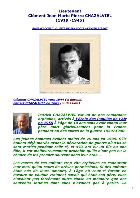 Version imprimable - Site personnel de François-Xavier Bibert