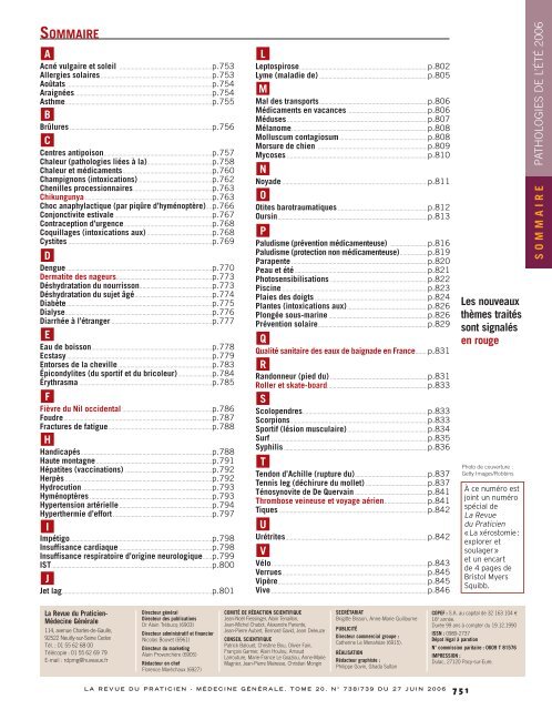 Pathologie du Voyageur - Portail Santé Région Centre