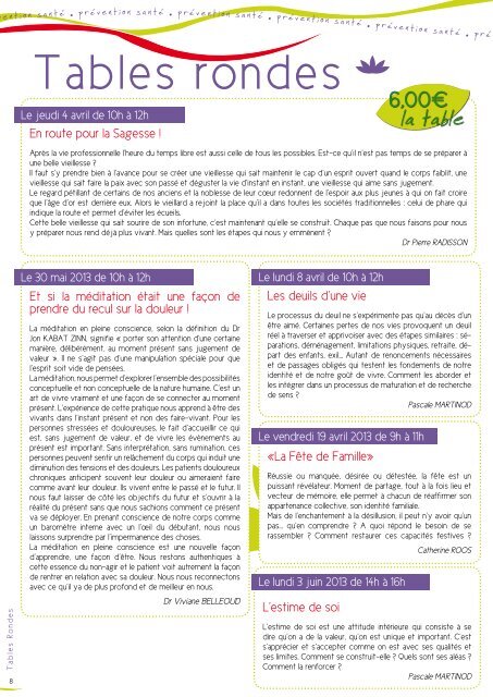 Bulletin d'avril 2013 - Le Centre Régional de Prévention des ...