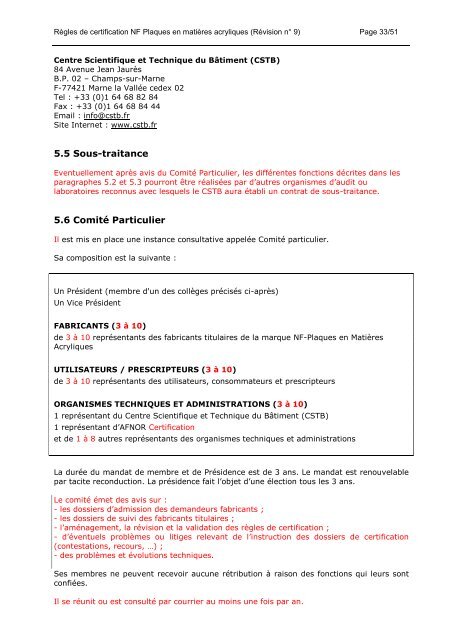 GUIDE DE REDACTION DES REGLES (REFERENTIEL) DE ... - CSTB