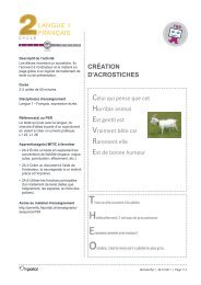 création d'acrostiches langue 1 français - permitic - Friportail