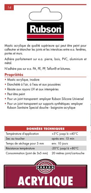 Mastic - Rubson